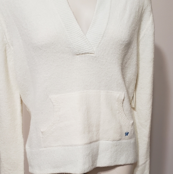 Aeropostale cream pullover hooded sweater - Picture 2 of 4